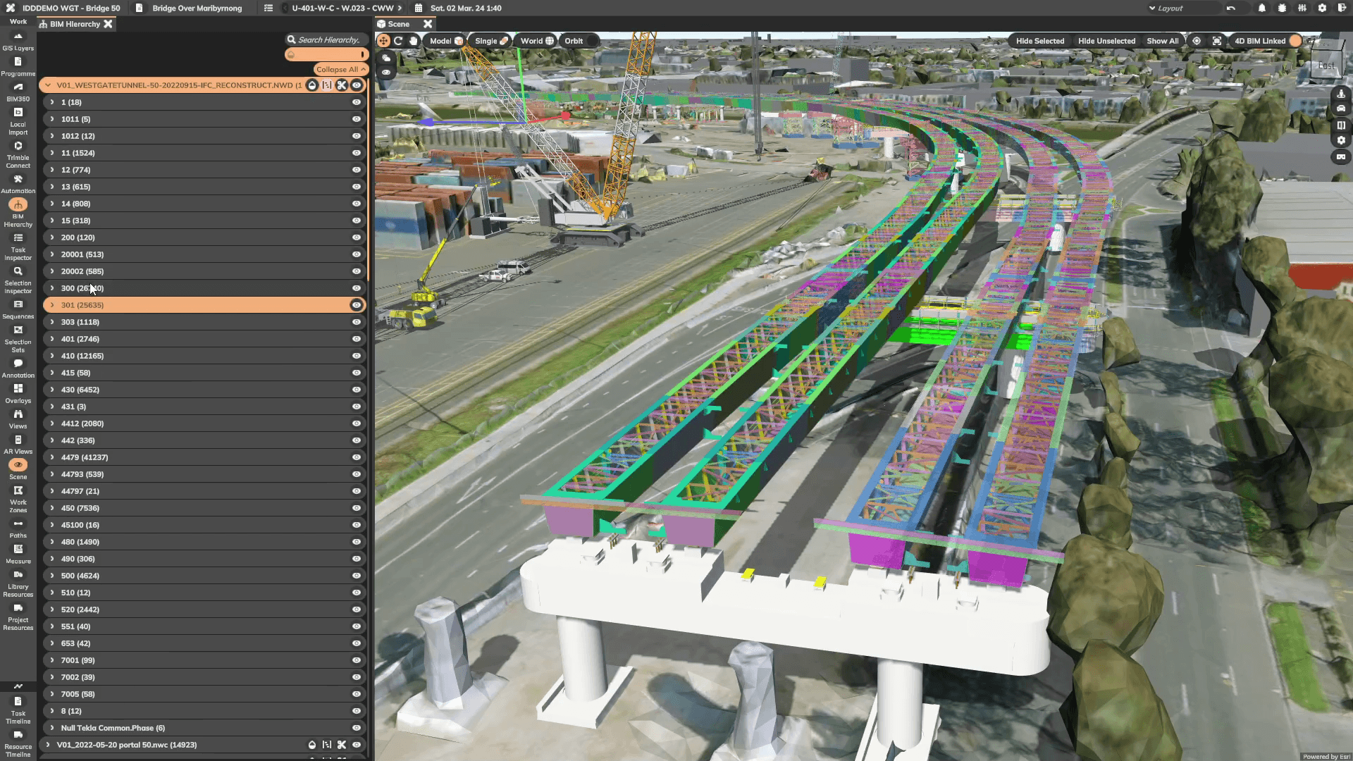 Westgate Tunnel Project  -  4D BIM visualization with construction schedule