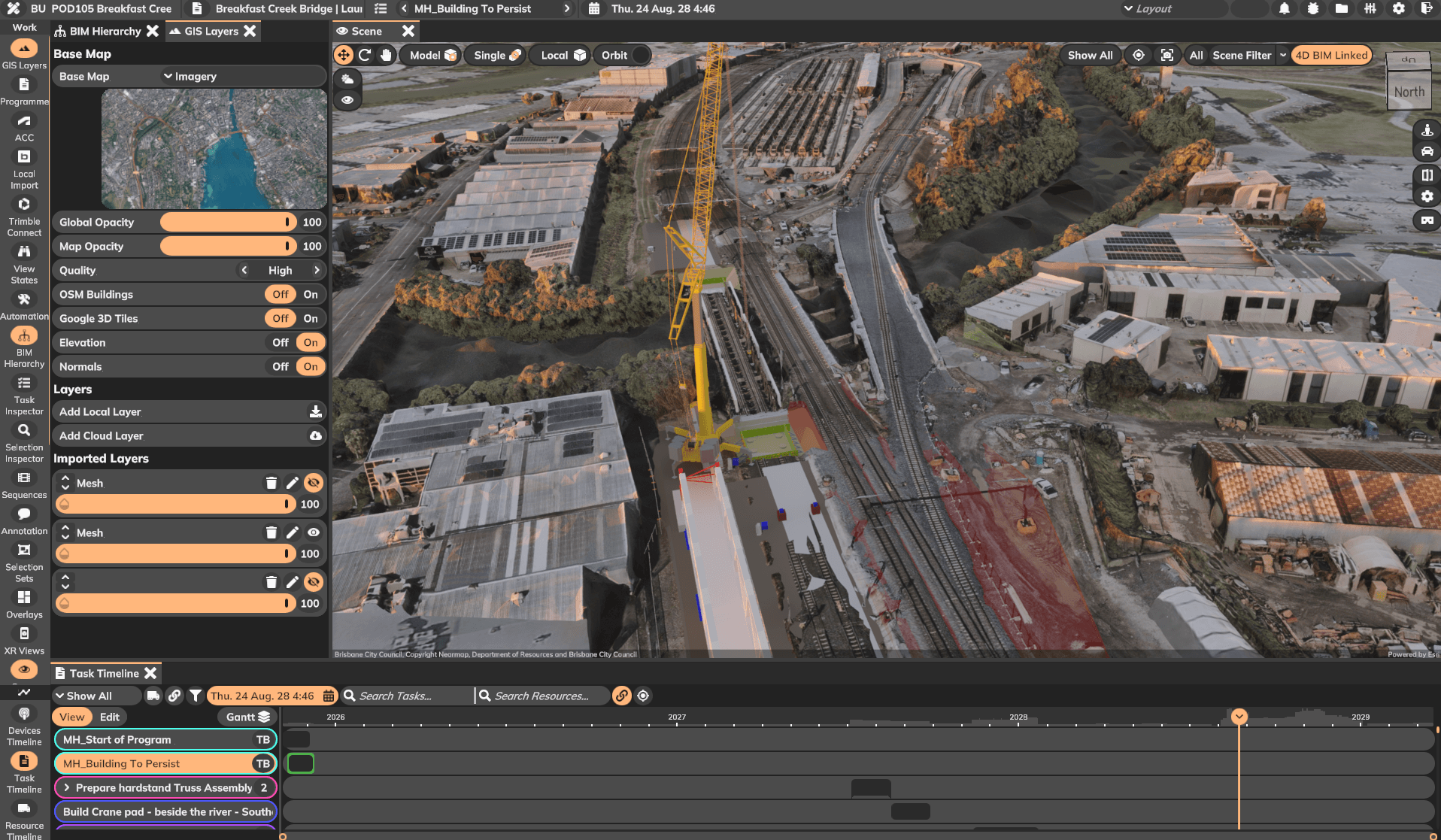 ToBe Builder  -  4D construction planning with GIS, BIM and schedule integration