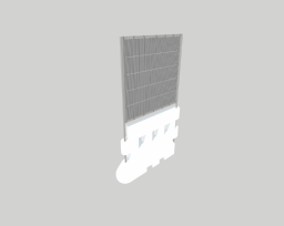 Water Filled Barrier With Mesh Screen White