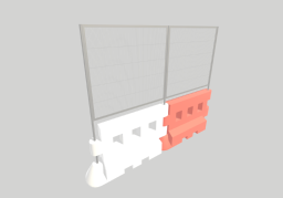Water Filled Barrier With mesh